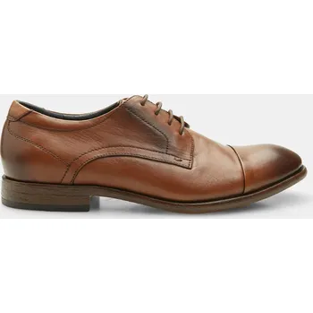 Pánské polobotky Baťa pánské kožené toecap derby polobotky pískové, vel. 43