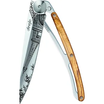 Sport Kapesní nůž Deejo 1AB101 Tattoo Mirror 37g olive wood Eiffel Tower
