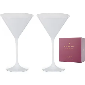 Sklenice Diamante Sklenice na Martini Spirit, bílé, 210 ml 2 ks
