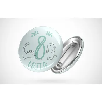 Narozeninová placka dinosaurus Průměr placky: 25 mm