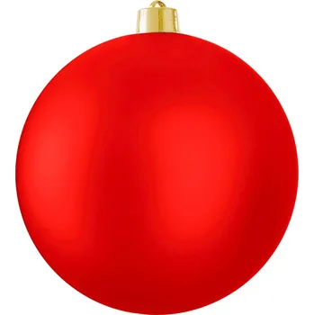 LAALU Vánoční ozdoby - koule, červená matná, průměr 20 cm