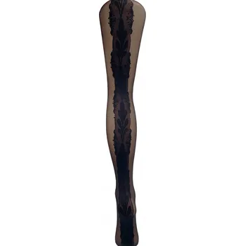 Dámské punčochy Veneziana punčocháče Květinový zadní šev Aga 20 den Černé 3