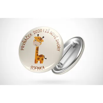 Placka pro prvňáky žirafa Průměr placky: 25 mm