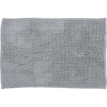 Protiskluzová podložka DuraHome Koupelnová předložka Chenill, 50 × 80cm, šedá