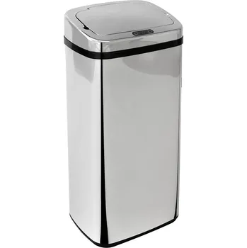 Odpadkový koš iQ-Tech Clasik Quadrat 40l, stříbrný