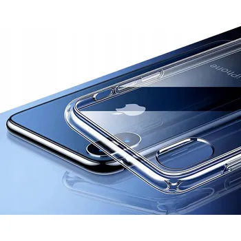 Pouzdro na mobilní telefon POUZDRO PRO APPLE IPHONE X/XS + SKLO 9H CLEAR CASE SILIKON SLIM 1MM