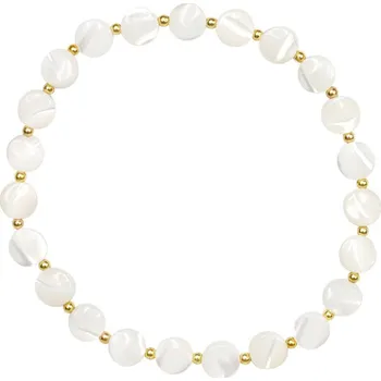 Náramek AGATO Minerální korálkový náramek s perletí MINK170/17