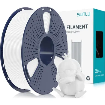 3D tisk PLA filament Sunlu 1,75 mm 1 kg bílý
