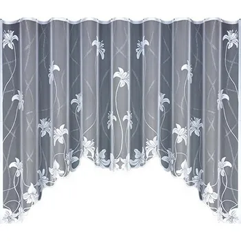 Záclona 4sleep Hotová žakárová záclona 150 × 300 cm Bela