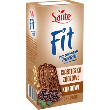 Sante Fit Cereální sušenky s kakaem bez cukru 300 g