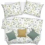 SCANquilt povlečení SATÉN PLUS tráva bílozelená 140 × 200/70 × 90 cm