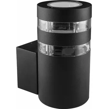 Žárovka Luxera Prezent Daima 1 × GU10 10 W IP44, venkovní nástěnné svítidlo, černé