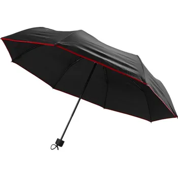 Deštník MPM Quality Hommy - černý s červeným pruhem