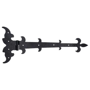 Dveřní kování Kování ozdobné, 225x522x3mm, levé, matní povrch RAL9005