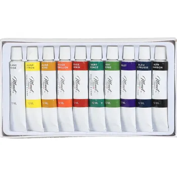 Výtvárné potřeby DOCHTMANN Barvy na vodní bázi 10x12ml