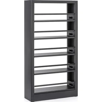 Prodejní regál Kovová knihovna, 1750 x 800 x 300 mm, černá