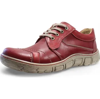 Dámská zimní obuv DÁMSKÉ POLOBOTKY KACPER 2-0204 160+181+793 HL ČERVENÁ Barva: ČERVENÁ, Velikost: 41