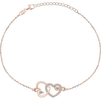 Oblečení a móda Brilio Silver Romantický bronzový náramek se zirkony BRC32R (Ag 925/1000, 2 g)