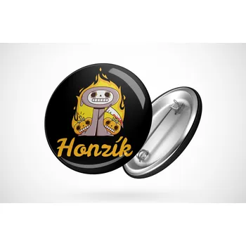 Halloweenská placka dýně a smrtka Průměr placky: 25 mm