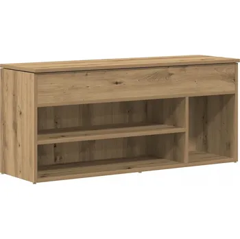Botník VidaXL Lavice s úložným prostorem na boty, dub artisan, 102x30,5x45 cm