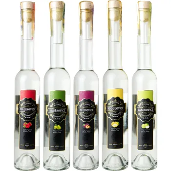Pálenka Zámecký ovocný lihovar Blatná Blatenská sada limitovaných destilátů 5 x 0,2l