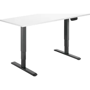Psací stůl AlzaErgo Table ET1 NewGen černý + deska 160x80cm lamino bílá