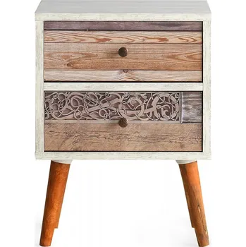 Noční stolek Noční stolek Malmo bílý/ořech