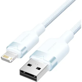 Datový kabel Vention USB 2.0 Type-A Male to Lightning Male 2.4A Cable 1M Blue Aluminum Alloy Type