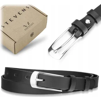 Opasek Dámský kožený PÁSEK STEVENS černý kůže Q3