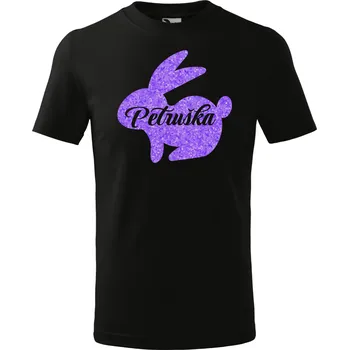 Velikonoční dětské tričko třpytivé Barva: Fialová, Velikost: 10