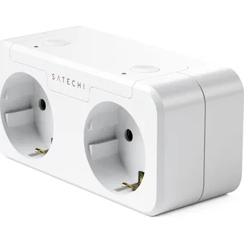 Elektrická zásuvka Satechi Apple Homekit Dual Smart Outlet (EU) - White