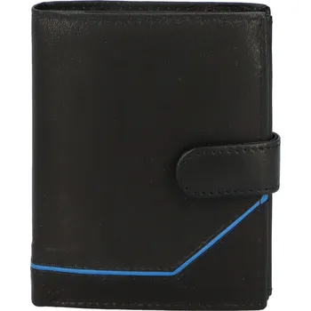 Peněženka Trendová pánská kožená peněženka Figo, černá - modrá