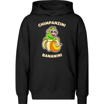 Chlapecká mikina Dětská mikina Chimpanzini Bananini Barva: Černá, Velikost: 8