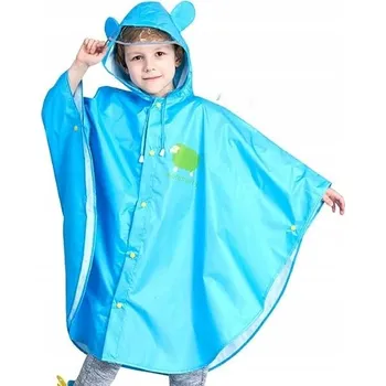 Pláštěnka PŁASZCZ PRZECIWDESZCZOWY PELERYNA PONCZO PRO DĚTI S KAPUCÍ 75-90 cm
