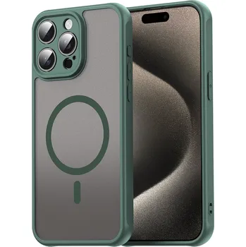 Pouzdro na mobilní telefon Techsuit HaloFrost II MagSafe pro iPhone 15 Pro Max zelená