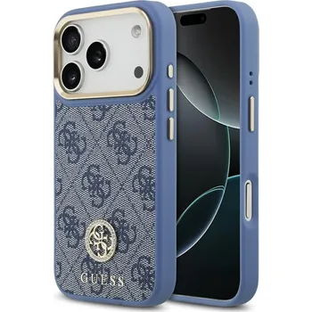 Pouzdro na mobilní telefon Guess Hardcase 4G Strass Logo MagSafe iPhone 17 Pro modrá