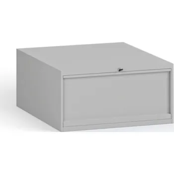 Závěsná zásuvka na nářadí k pracovním stolům, 1 zásuvka, 510 x 592 x 255 mm, šedá