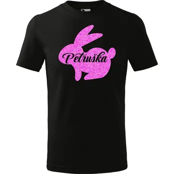 Velikonoční dětské tričko třpytivé Barva: Růžová, Velikost: 6