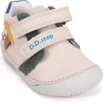 Dívčí tenisky D.D.step Barefoot kožené tenisky S070-61533A béžové Velikost: 24