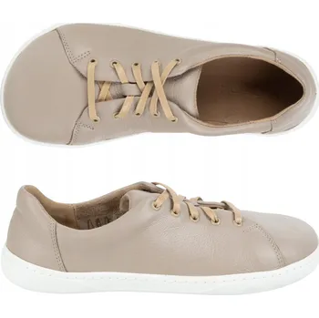 Dámské polobotky Dámské barefoot minimalistické kožené boty 0771W béžové 39