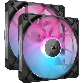 PC ventilátor CORSAIR iCUE LINK RX140 RGB Starter Kit - Black Dual Pack