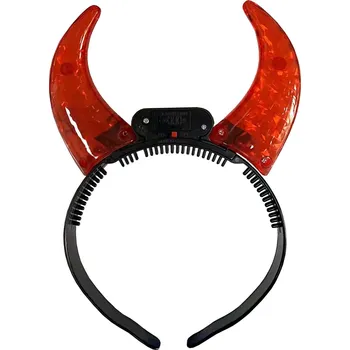 Karnevalový doplněk LUMA Čertovské rohy krystal, svítící