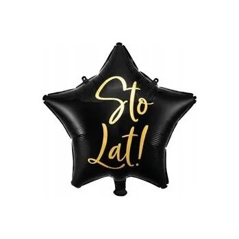 Balónek Balónek černý hvězda 1 ks