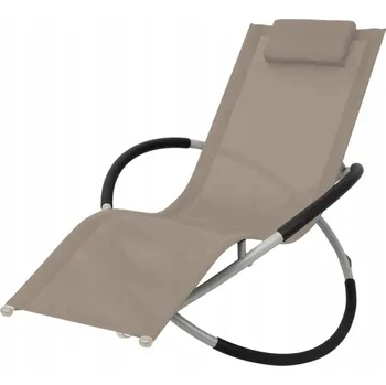 Zahradní lehátko Lehátko kovové béžové VidaXL