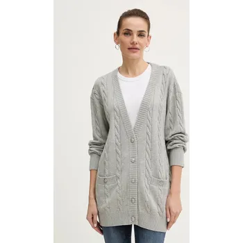 Dámský svetr Kardigan s příměsí vlny Guess ELSA W5BR37.Z1192 šedá 90X, vel. S