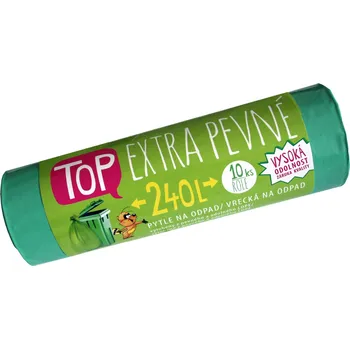 Pytle na odpadky VIPOR LDPE Top Extra pevné 240 l, 10 ks, zelený