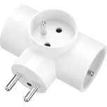 AlzaPower roztrojka klasik 230V bílá