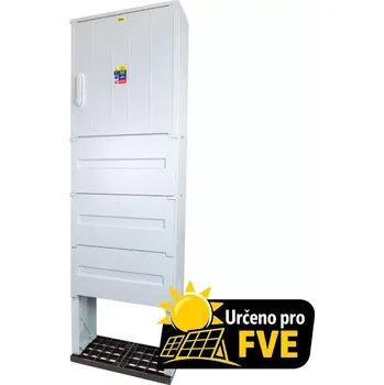 Rozvaděč SFOS E2RP/F+ZD+FV-UV elektroměrový třífazový dvoutarifní rozvaděč v pilíři se zemním dílem ČEZ