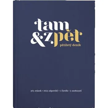 Diář Tam & zpět Pětiletý deník - velký, indigo Kniha