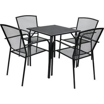 Zahradní sestava ROJAPLAST Set zahradního nábytku ZWMT-70R zahradní stůl 1 + 4 zahradní židle ZWMC-19